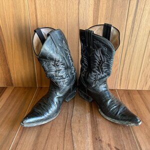 Custom made Western cowboy exotic leather boots size 9